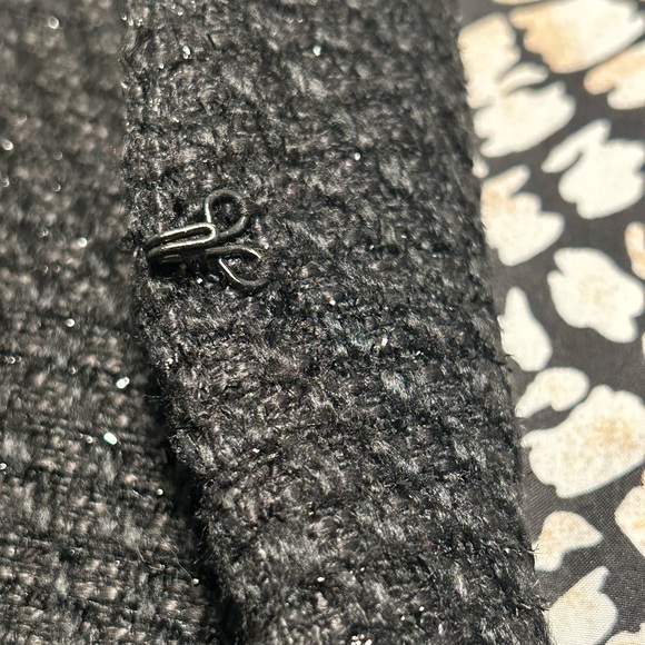 Alfred Dunner Black Over Coat w/Matelic Threading  , Size 16 - Picture 5 of 10